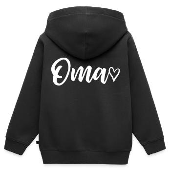 Grand-mère - Cadeau d'anniversaire de grand-mère de grand-mère - Sweat Premium à capuche zippé enfant bio - noir - Dos - AI Model Kid Male (0cm)