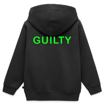 Guilty - Kinder Premium Organic Zip Hoodie - Schwarz - Hinten - AI Model Kid Male (0cm)