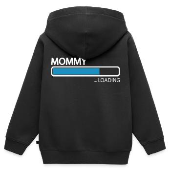 Schwangerschaft Babyparty Babyshower Boy Girl - Kinder Premium Organic Zip Hoodie - Schwarz - Hinten - AI Model Kid Male (0cm)