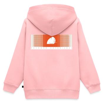 mamood verlauf karo muster orange - Kinder Premium Organic Zip Hoodie - Rosa - Hinten - AI Model Kid Female (0cm)
