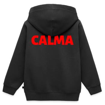 ruhig Spanisch Sprache - Kinder Premium Organic Zip Hoodie - Schwarz - Hinten - AI Model Kid Male (0cm)