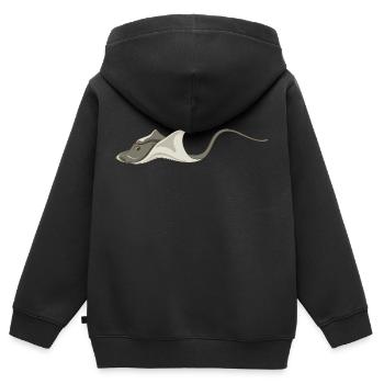 Meerestiere - Kinder Premium Organic Zip Hoodie - Schwarz - Hinten - AI Model Kid Male (0cm)