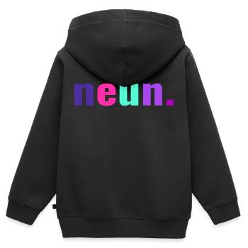 9. Geburtstag neun 9 Jahre - Kinder Premium Organic Zip Hoodie - Schwarz - Hinten - AI Model Kid Male (0cm)