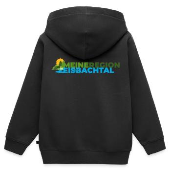 Meine Region Eisenbachtal - Kinder Premium Organic Zip Hoodie - Schwarz - Hinten - AI Model Kid Male (0cm)