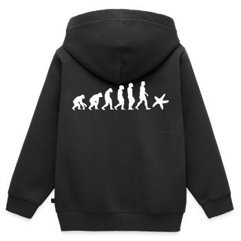 Starfish Sea Animal Evolution of Humans Animals - Kids Premium Organic Zip-up Hoodie - black - Back - AI Model Kid Male (0cm)