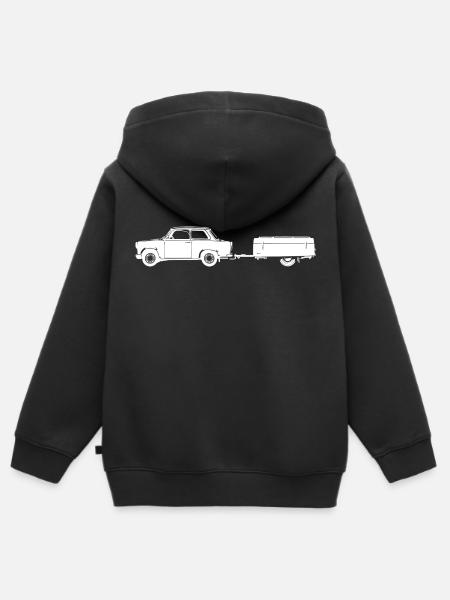 Klappfix und  - Kinder Premium Organic Zip Hoodie - Schwarz