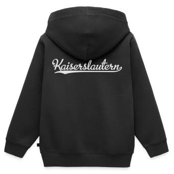 Kaiserslautern - Kinder Premium Organic Zip Hoodie - Schwarz - Hinten - AI Model Kid Male (0cm)
