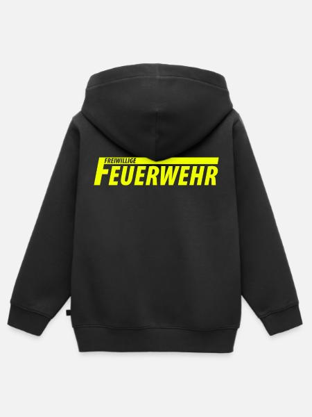 Freiwillige Feuerwehr - Kinder Premium Organic Zip Hoodie - Schwarz