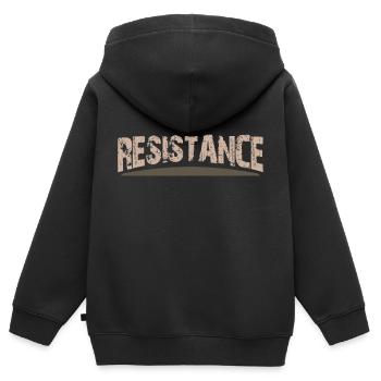 The Resistance - Kids Premium Organic Zip-up Hoodie - black - Back - AI Model Kid Male (0cm)