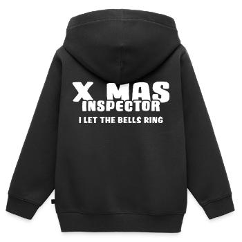 merry x mas weihnachtsgeschenk "jingle bells" - Kinder Premium Organic Zip Hoodie - Schwarz - Hinten - AI Model Kid Male (0cm)