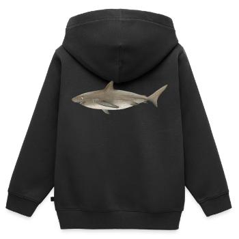 Bronze Shark - Kids Premium Organic Zip-up Hoodie - black - Back - AI Model Kid Male (0cm)