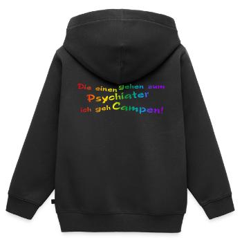 Psycho Camper pride - Kinder Premium Organic Zip Hoodie - Schwarz - Hinten - AI Model Kid Male (0cm)