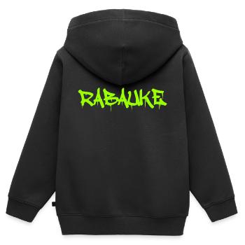 Rabauke - ungehobelter Mensch - ungezogenes Kind - Kinder Premium Organic Zip Hoodie - Schwarz - Hinten - AI Model Kid Male (0cm)