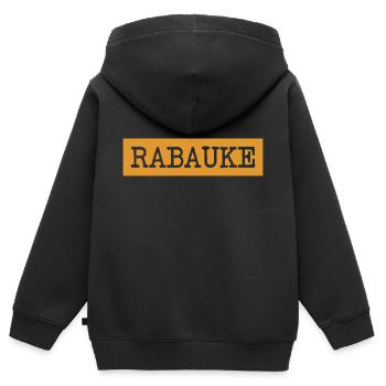 Rabauke - ungehobelter Mensch - ungezogenes Kind - Kinder Premium Organic Zip Hoodie - Schwarz - Hinten - AI Model Kid Male (0cm)