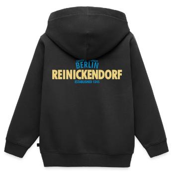 Capitol Of Germany Berlin - Reinickendorf - Kinder Premium Organic Zip Hoodie - Schwarz - Hinten - AI Model Kid Male (0cm)