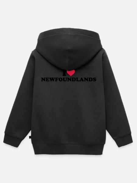 Neufundländer - Kinder Premium Organic Zip Hoodie - Schwarz
