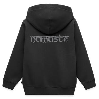 namaste 02 - Sweat Premium à capuche zippé enfant bio - noir - Dos - AI Model Kid Male (0cm)