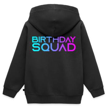Birthday Squad - Kinder Premium Organic Zip Hoodie - Schwarz - Hinten - AI Model Kid Male (0cm)