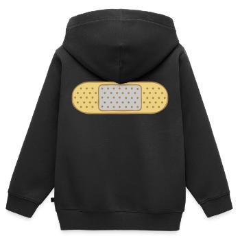 Conception de points de patch - Sweat Premium à capuche zippé enfant bio - noir - Dos - AI Model Kid Male (0cm)