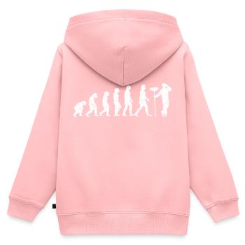 Ramoneur Ramoneur Cadeau Balayeuse de nourriture - Sweat Premium à capuche zippé enfant bio - rose - Dos - AI Model Kid Female (0cm)