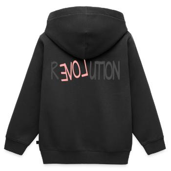 Révolution - Sweat Premium à capuche zippé enfant bio - noir - Dos - AI Model Kid Male (0cm)