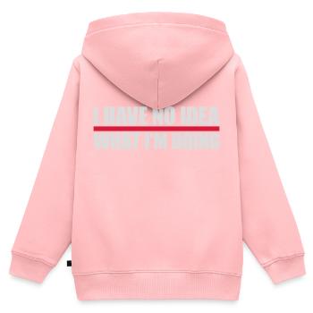 Aucune idée - Sweat Premium à capuche zippé enfant bio - rose - Dos - AI Model Kid Female (0cm)