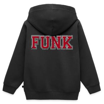 Funk Big Grunge - Sweat Premium à capuche zippé enfant bio - noir - Dos - AI Model Kid Male (0cm)