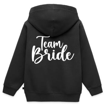 Team bride - Kids Premium Organic Zip-up Hoodie - black - Back - AI Model Kid Male (0cm)