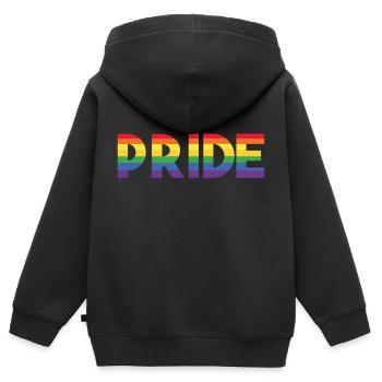 Stolz - Kinder Premium Organic Zip Hoodie - Schwarz - Hinten - AI Model Kid Male (0cm)