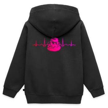 Plongée Libre Plongée Plongeur Plongée Plongée Plongée Plongée - Sweat Premium à capuche zippé enfant bio - noir - Dos - AI Model Kid Male (0cm)