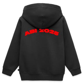 ABI 2025 – Wir lassen’s krachen! 🎉 - Kinder Premium Organic Zip Hoodie - Schwarz - Hinten - AI Model Kid Male (0cm)