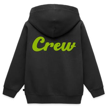 équipage - Sweat Premium à capuche zippé enfant bio - noir - Dos - AI Model Kid Male (0cm)