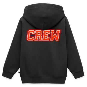 Équipage - Sweat Premium à capuche zippé enfant bio - noir - Dos - AI Model Kid Male (0cm)