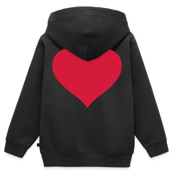 i love you heart so dremondously - Kinder Premium Organic Zip Hoodie - Schwarz - Hinten - AI Model Kid Male (0cm)