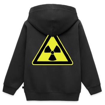 Radioactive - Kids Premium Organic Zip-up Hoodie - black - Back - AI Model Kid Male (0cm)