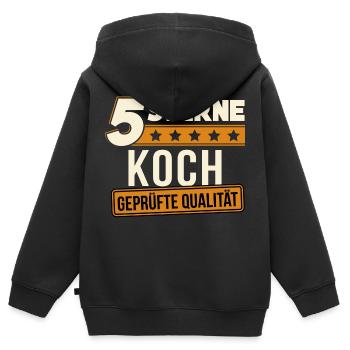 Koch Köche Chefkoch Kochen Meisterkoch Geschenk - Kinder Premium Organic Zip Hoodie - Schwarz - Hinten - AI Model Kid Male (0cm)