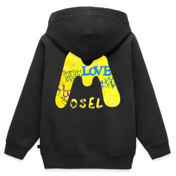 Mosel love - Kinder Premium Organic Zip Hoodie - Schwarz - Hinten - AI Model Kid Male (0cm)