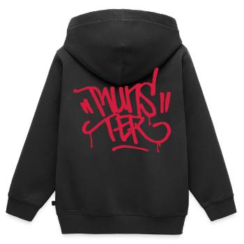 Münster Graffiti Ultras Conception - Sweat Premium à capuche zippé enfant bio - noir - Dos - AI Model Kid Male (0cm)