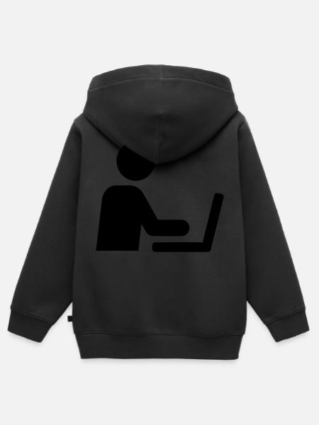 Computer - Kinder Premium Organic Zip Hoodie - Schwarz