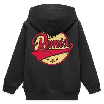 The Remix - Der Remix - The Original - Familie - Sweat Premium à capuche zippé enfant bio - noir - Dos - AI Model Kid Male (0cm)