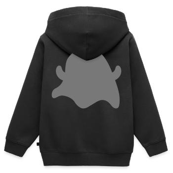 Niedliches Gespenst - Kinder Premium Organic Zip Hoodie - Schwarz - Hinten - AI Model Kid Male (0cm)