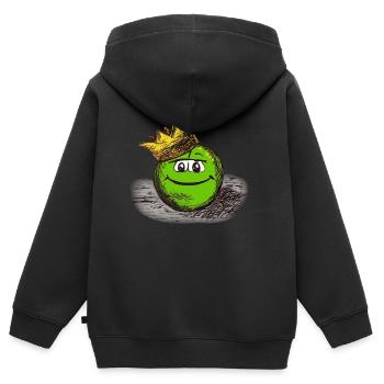 Prinzessin Erbse - Kinder Premium Organic Zip Hoodie - Schwarz - Hinten - AI Model Kid Male (0cm)
