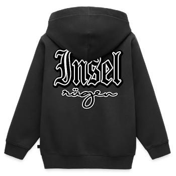 île rügen côte vacances mer Baltique voilier plage - Sweat Premium à capuche zippé enfant bio - noir - Dos - AI Model Kid Male (0cm)