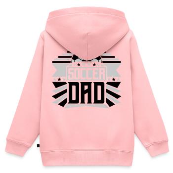 Cool Soccer Dad Hobby - Kinder Premium Organic Zip Hoodie - Rosa - Hinten - AI Model Kid Female (0cm)