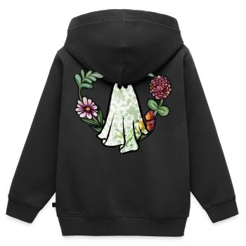 Geist - Kinder Premium Organic Zip Hoodie - Schwarz - Hinten - AI Model Kid Male (0cm)