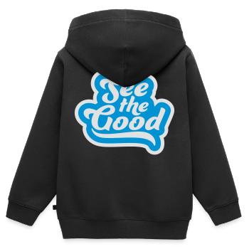see the good Zitat - Kinder Premium Organic Zip Hoodie - Schwarz - Hinten - AI Model Kid Male (0cm)