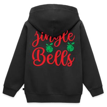 Jingle Bells - Weihnachtsfeier - Kinder Premium Organic Zip Hoodie - Schwarz - Hinten - AI Model Kid Male (0cm)