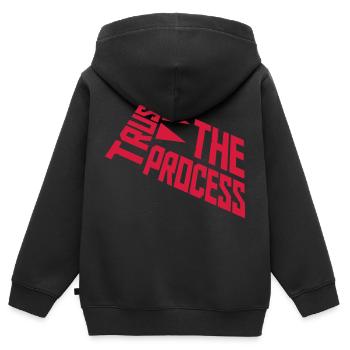 trust the process Quote - Kids Premium Organic Zip-up Hoodie - black - Back - AI Model Kid Male (0cm)