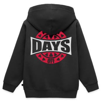 pas de jours de congé devis - Sweat Premium à capuche zippé enfant bio - noir - Dos - AI Model Kid Male (0cm)