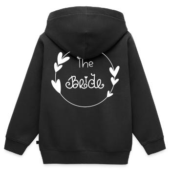 Die Braut - Kinder Premium Organic Zip Hoodie - Schwarz - Hinten - AI Model Kid Male (0cm)